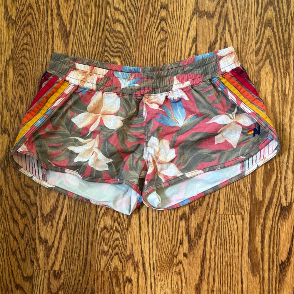 Aviator Nation Floral Athletic Shorts
